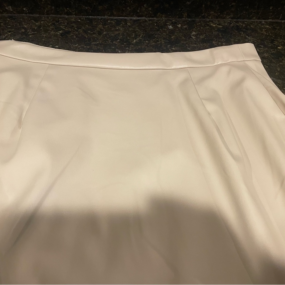 Faux Leather Midi Skirt - Picture 2 of 11